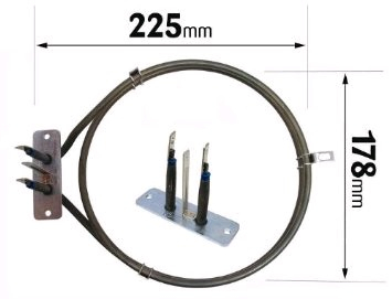 compatible Hotpoint 2000W Fan Oven Element 2010